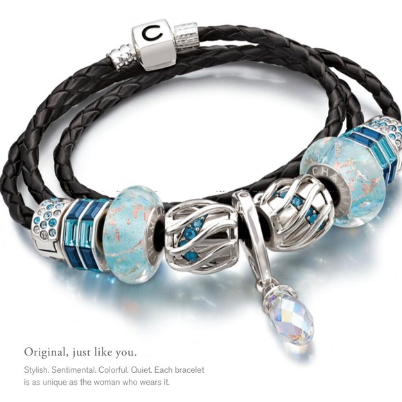 Chamilia Enchanting spiral bead in blue - Picture 2 of 6